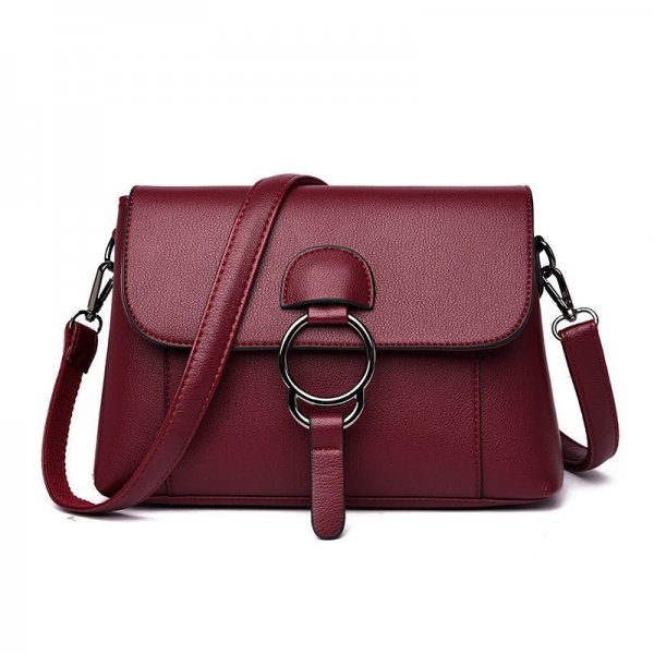 Satchel soft leather one shoulder messenger bag for women