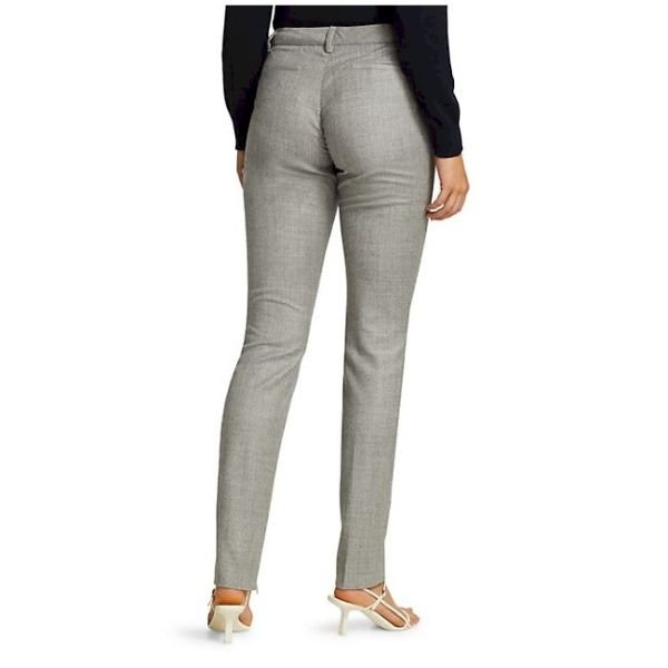 Slim Leg Wool Blend Ankle Zip Pants