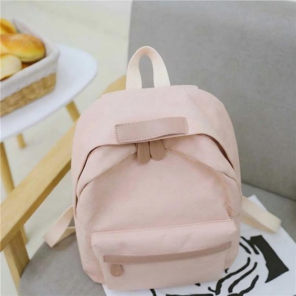 Solid canvas backpack