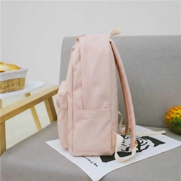 Solid canvas backpack