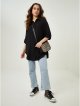 Black Linen Look Longline Shirt