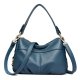 Practical large capacity soft leather shoulder crossbody bag